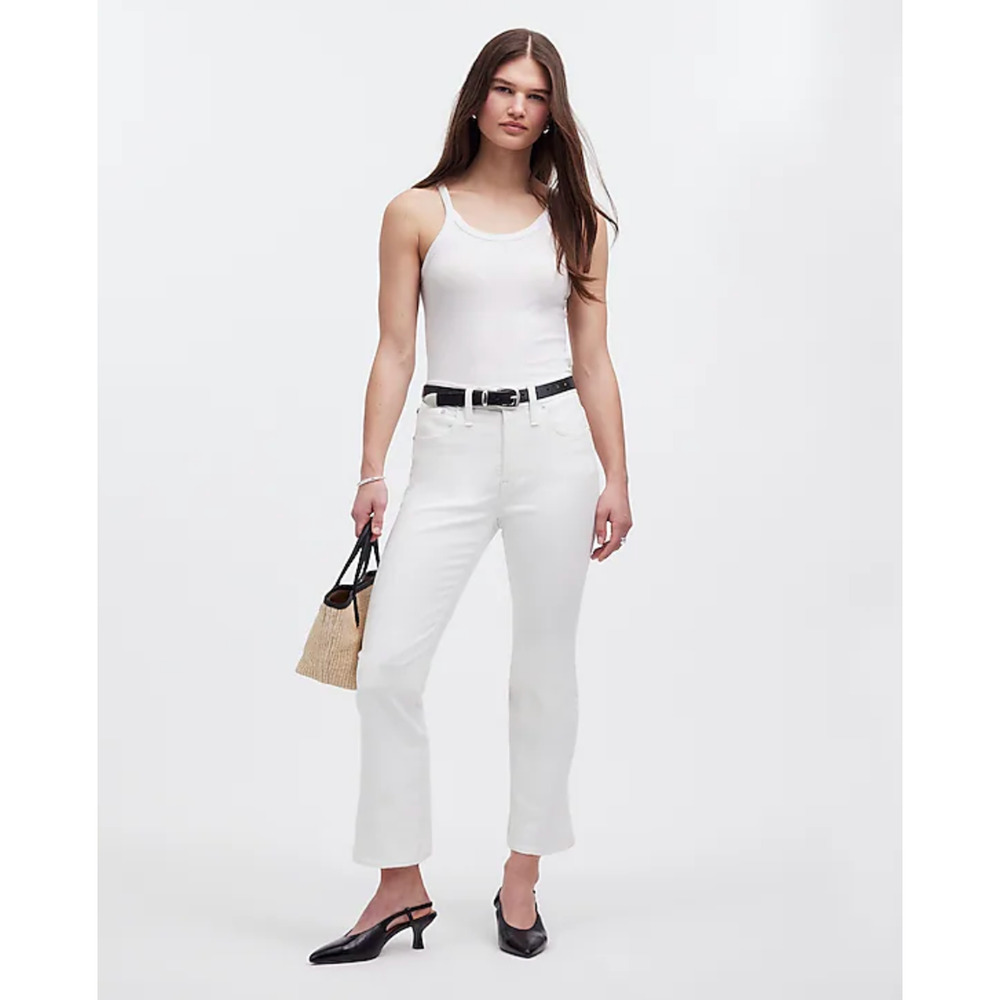 Madewell Sculpted White Wide-Leg Jeans